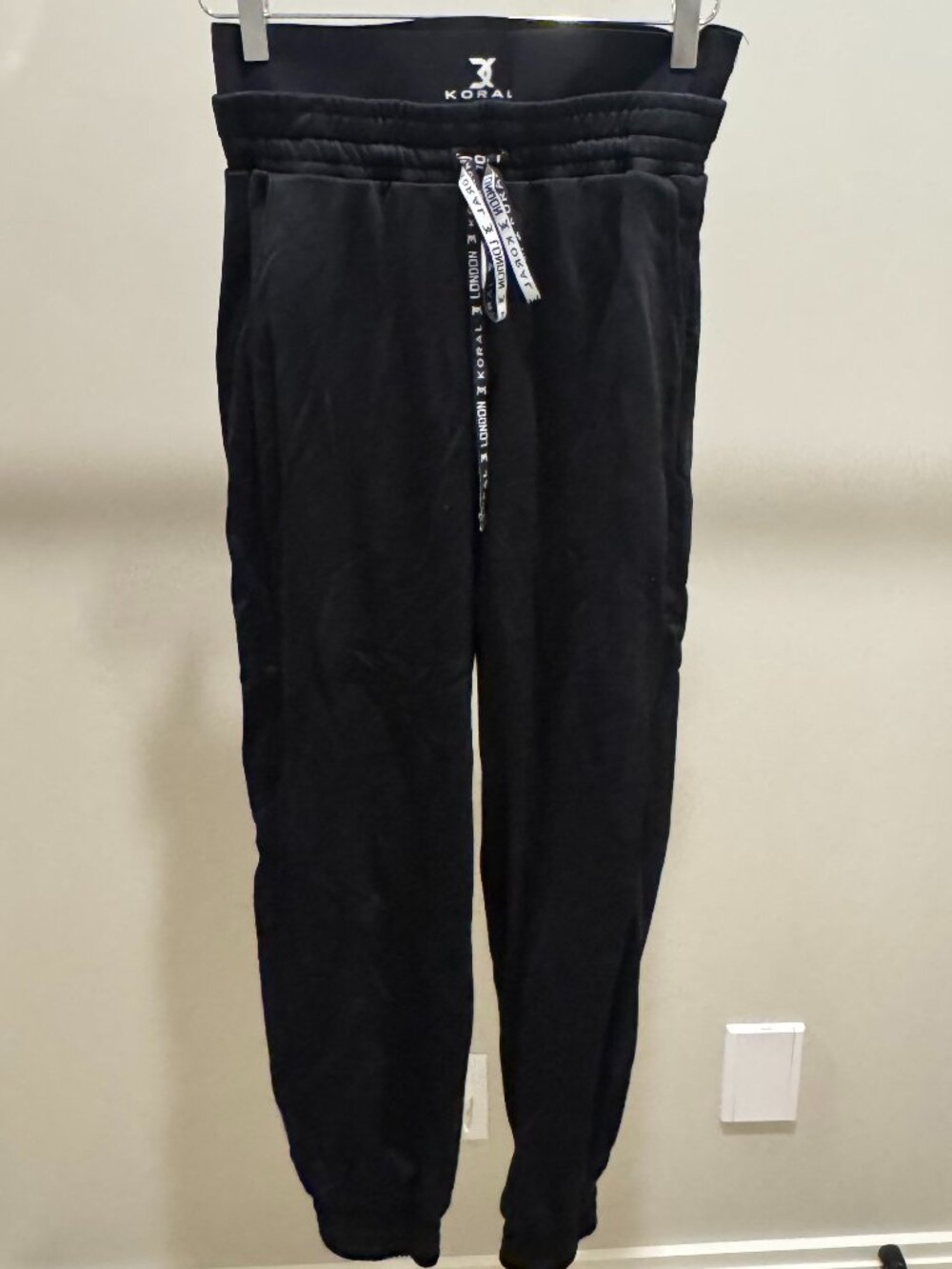 Koral by Ilana Kugel Black High Rise Jogger Pants